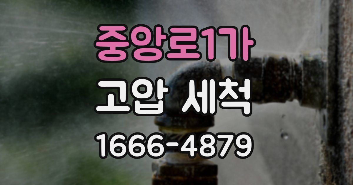 중앙로1가 고압 세척