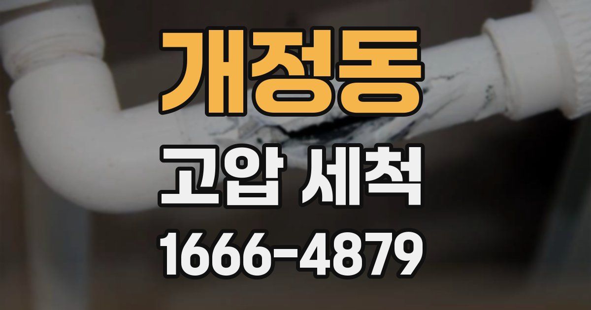 개정동 고압 세척