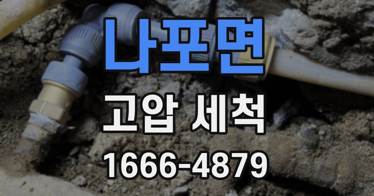 나포면 고압 세척