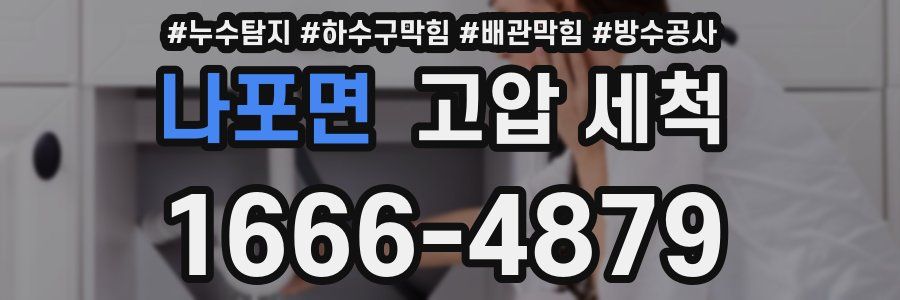 나포면 고압 세척