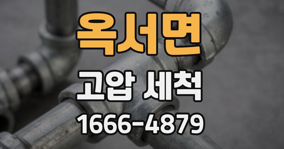 옥서면 고압 세척