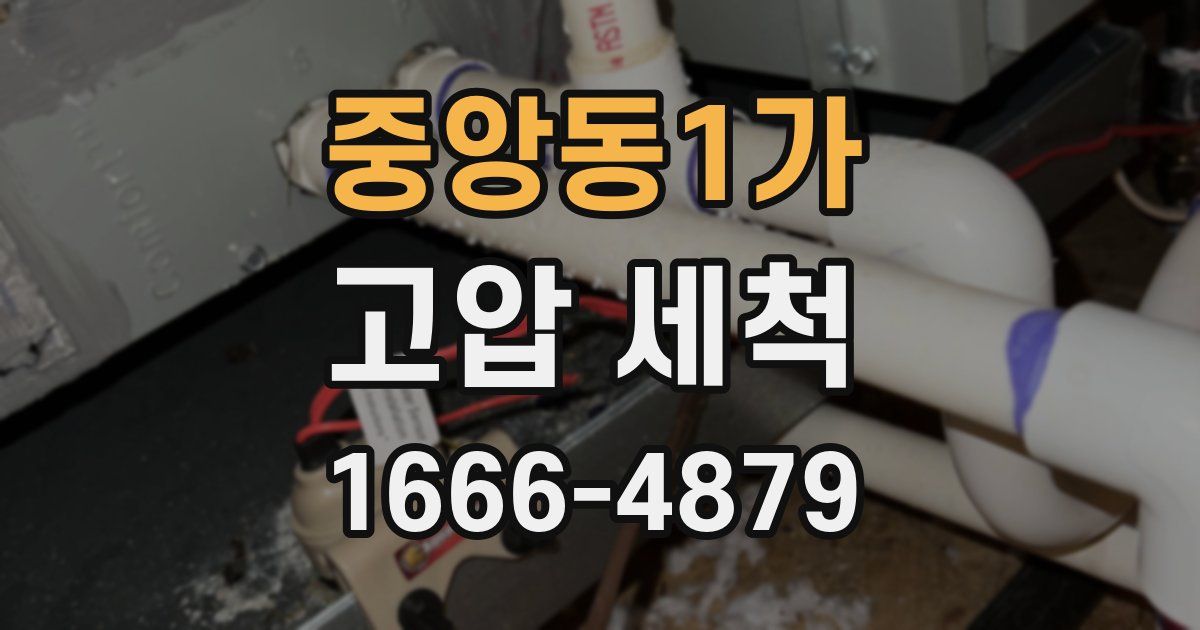 중앙동1가 고압 세척