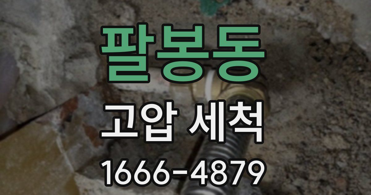 팔봉동 고압 세척