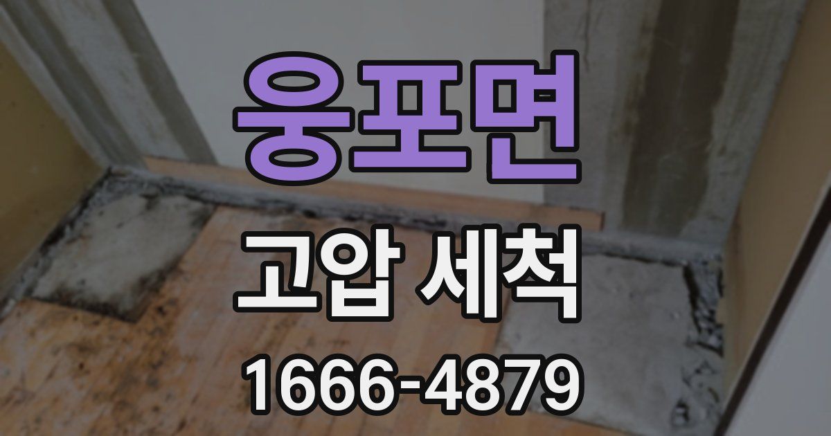 웅포면 고압 세척