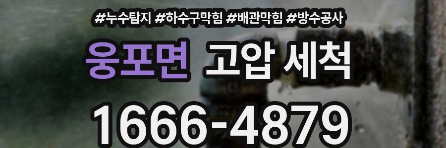 웅포면 고압 세척