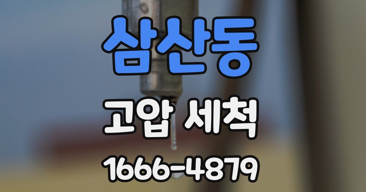 삼산동 고압 세척