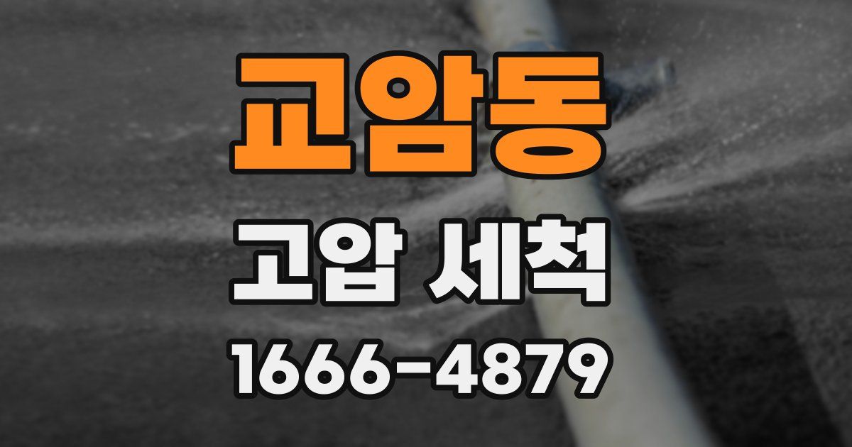 교암동 고압 세척