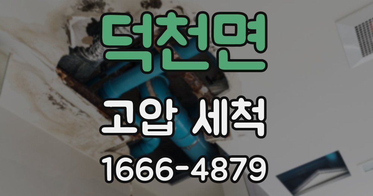 덕천면 고압 세척