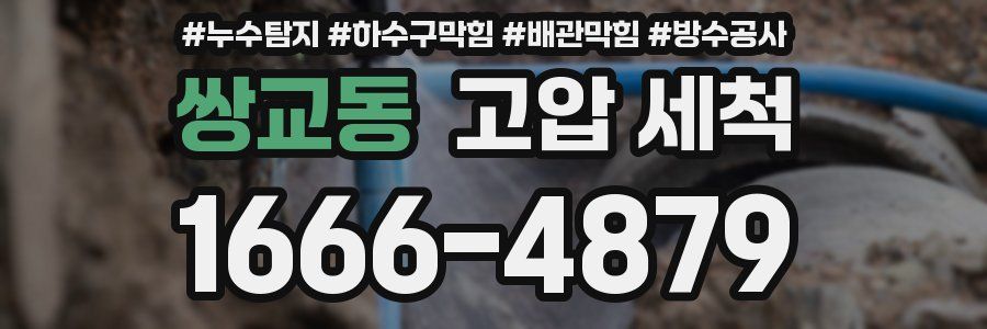 쌍교동 고압 세척