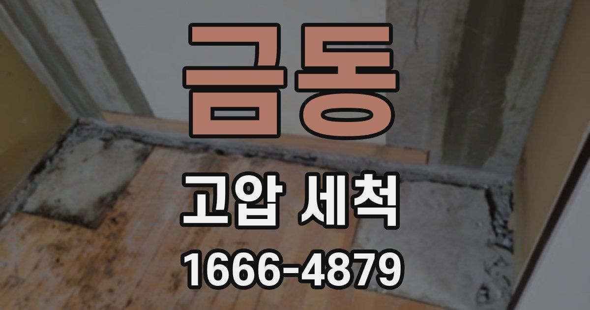 금동 고압 세척