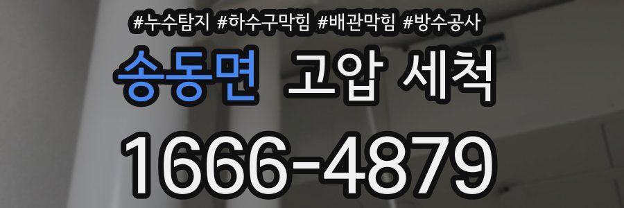 송동면 고압 세척