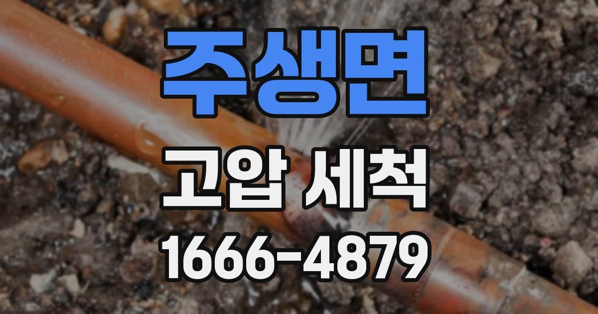 주생면 고압 세척