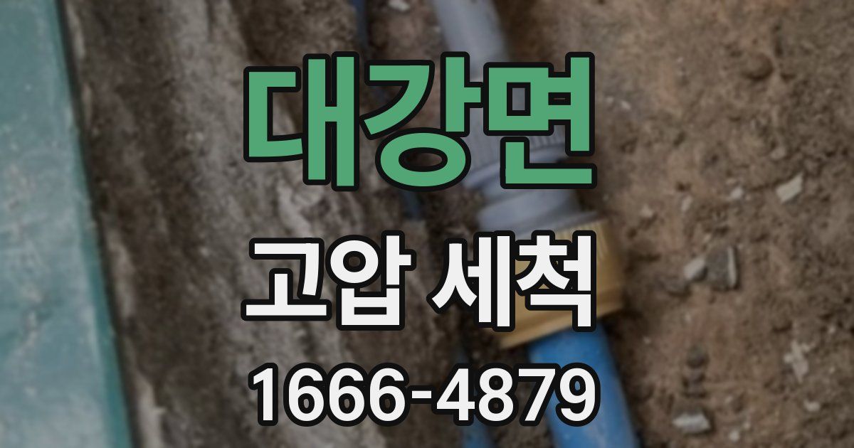 대강면 고압 세척