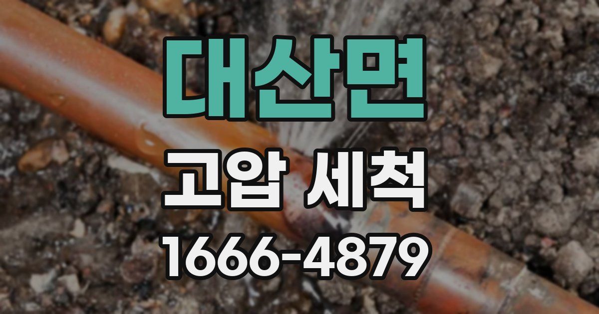 대산면 고압 세척