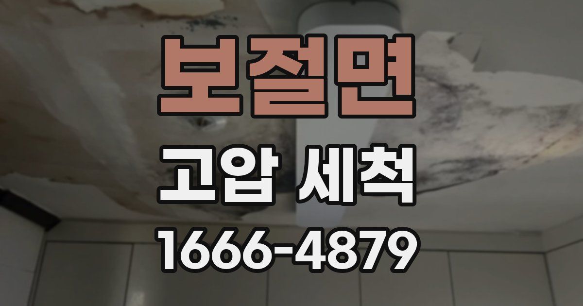 보절면 고압 세척