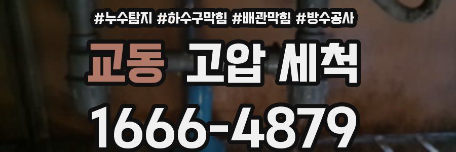 교동 고압 세척