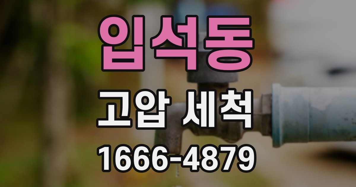 입석동 고압 세척