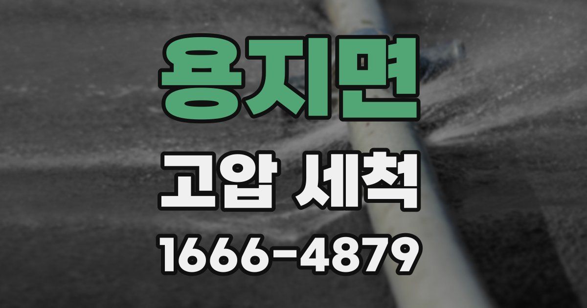 용지면 고압 세척