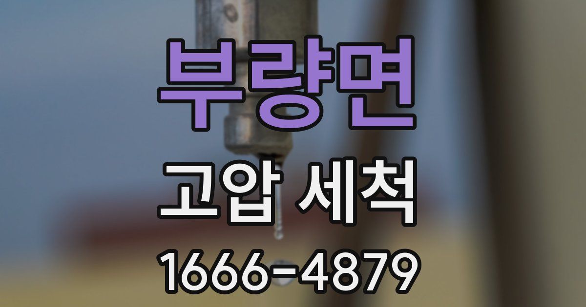 부량면 고압 세척