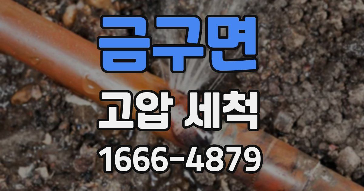 금구면 고압 세척