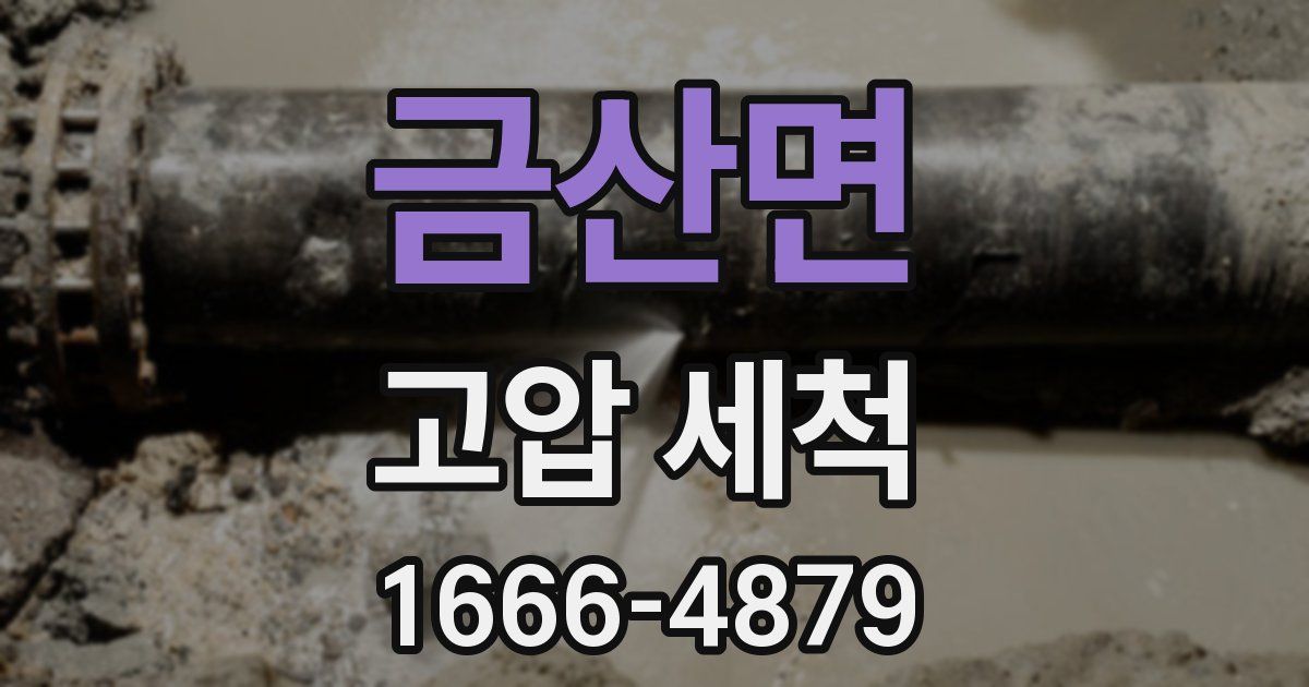 금산면 고압 세척