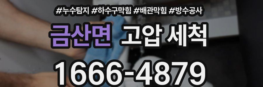 금산면 고압 세척