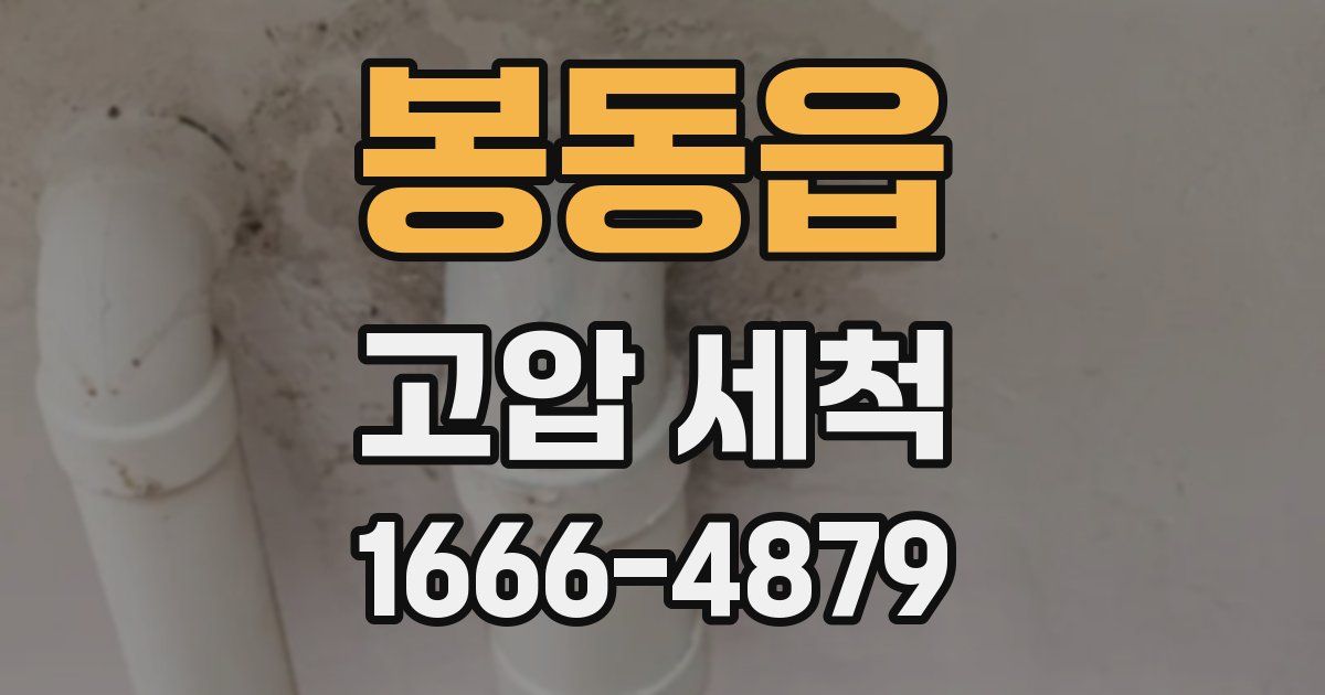 봉동읍 고압 세척
