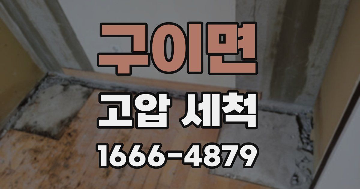 구이면 고압 세척