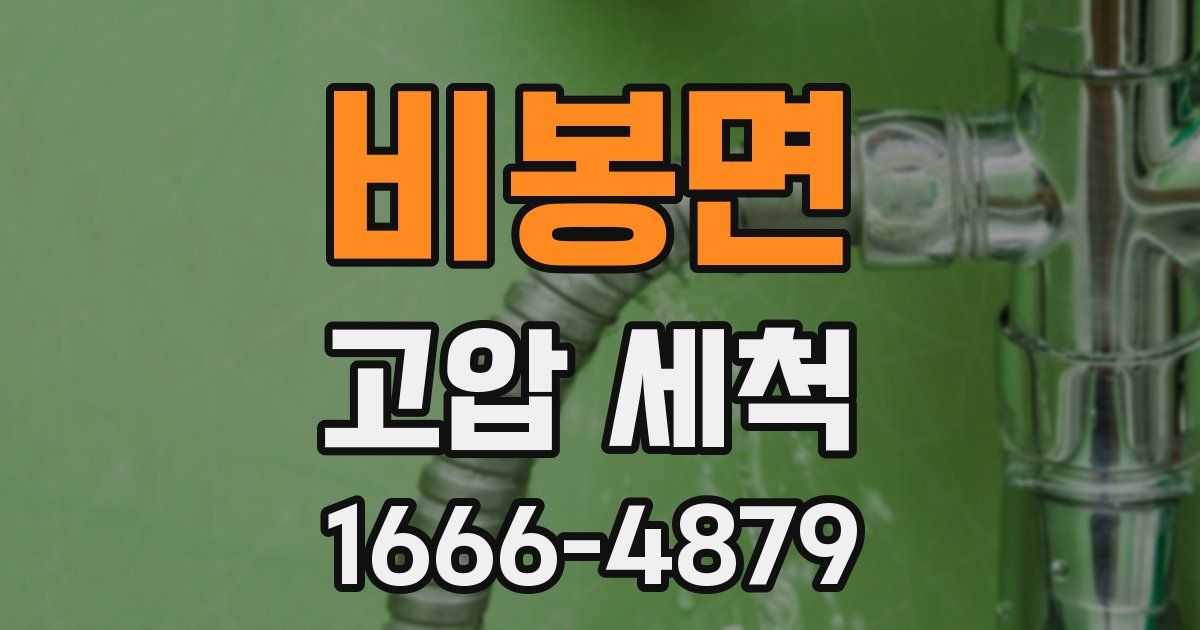 비봉면 고압 세척