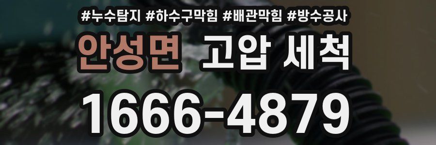 안성면 고압 세척