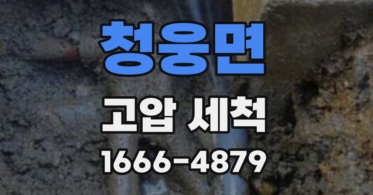 청웅면 고압 세척