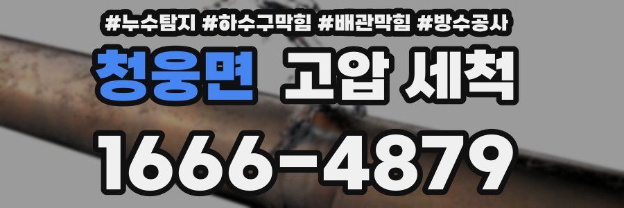 청웅면 고압 세척