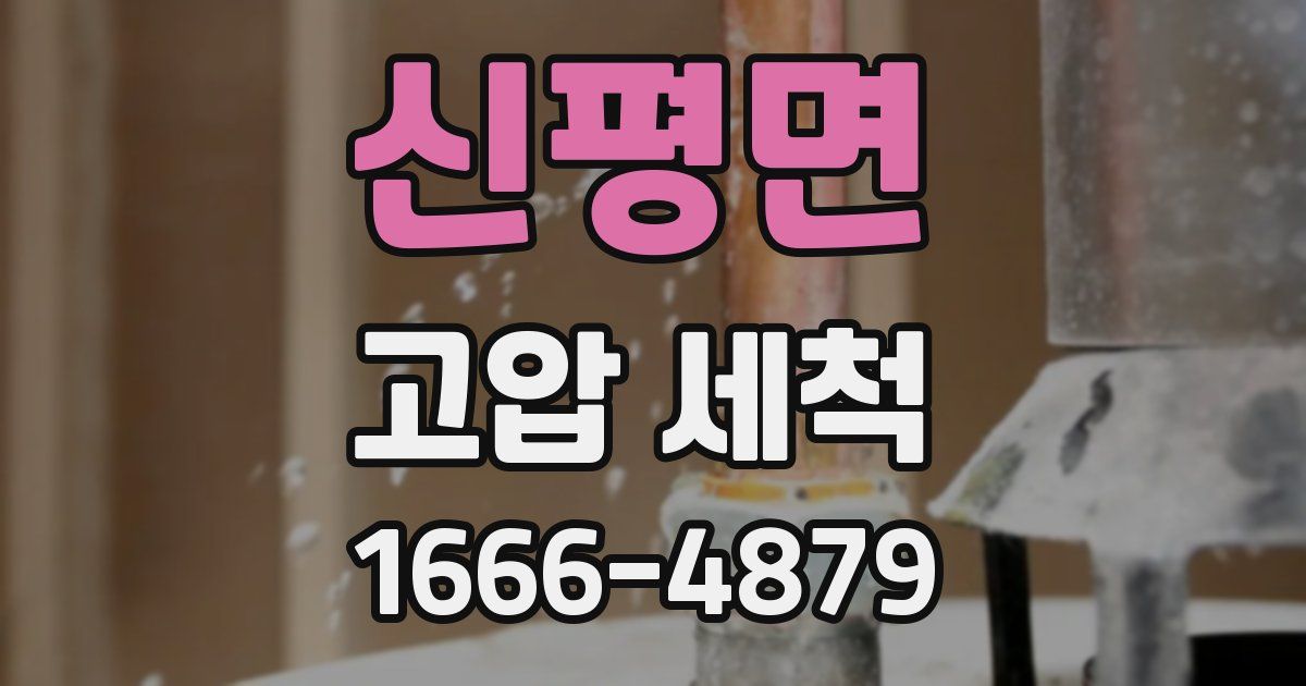 신평면 고압 세척