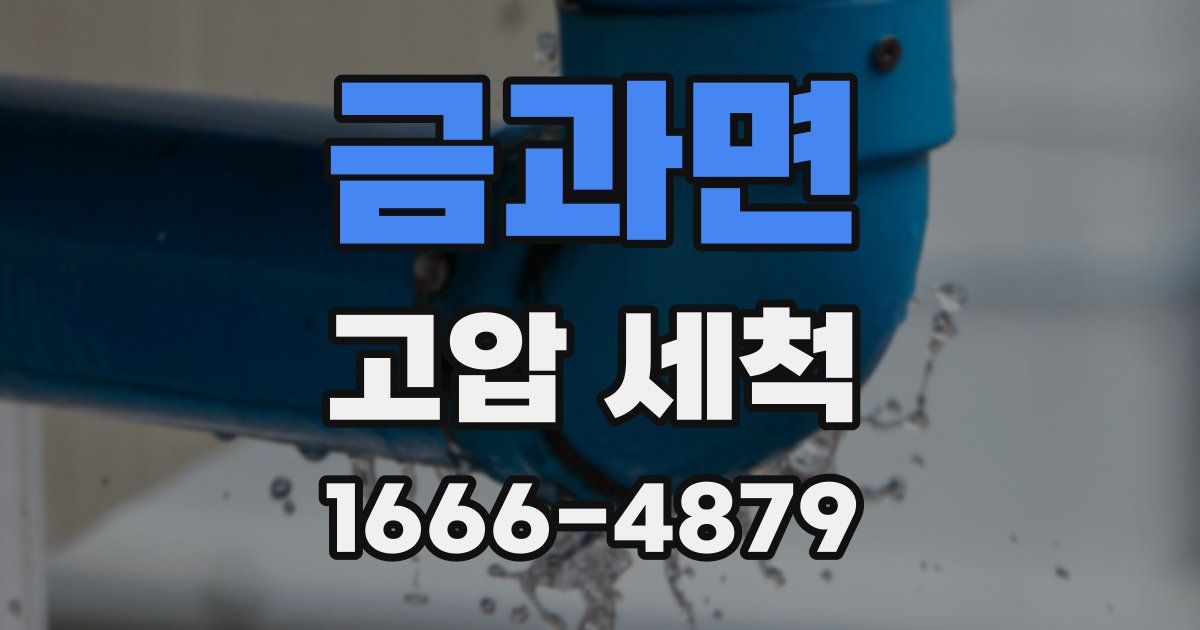 금과면 고압 세척