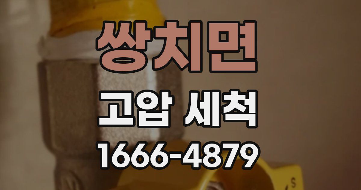 쌍치면 고압 세척
