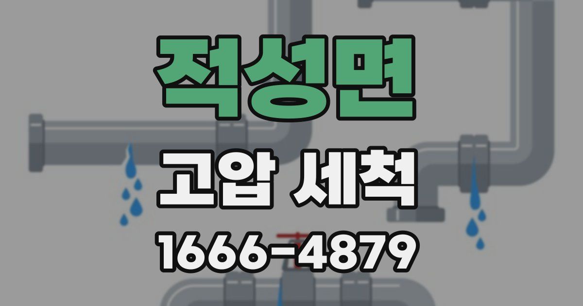 적성면 고압 세척
