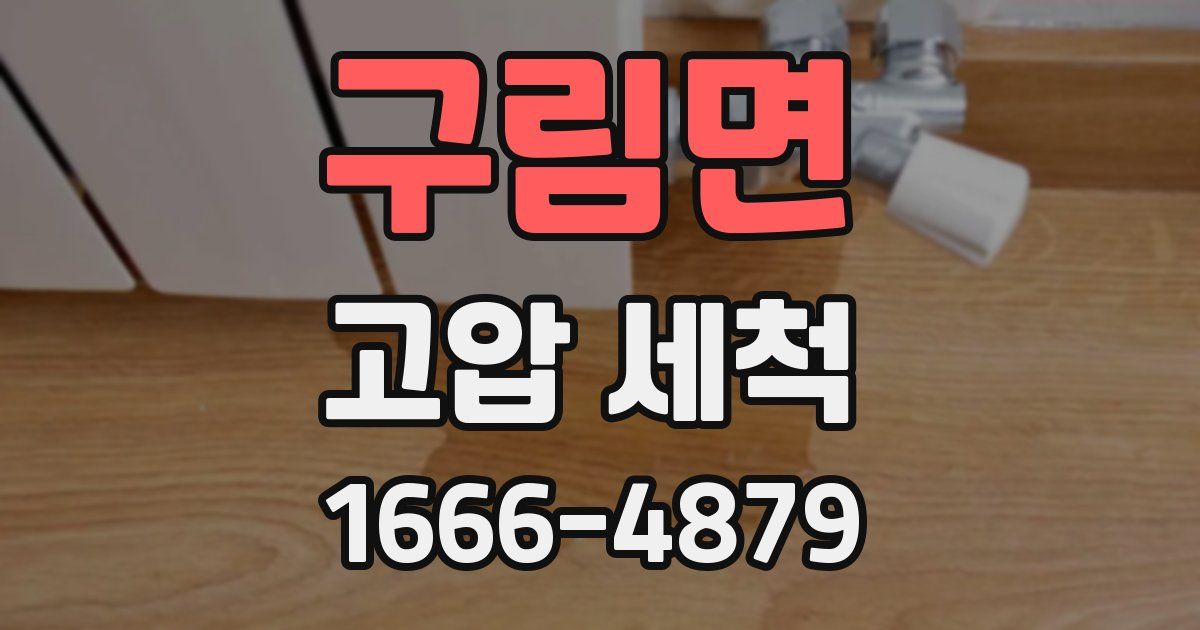구림면 고압 세척