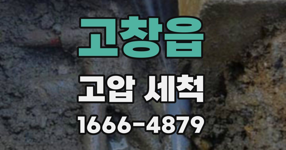 고창읍 고압 세척