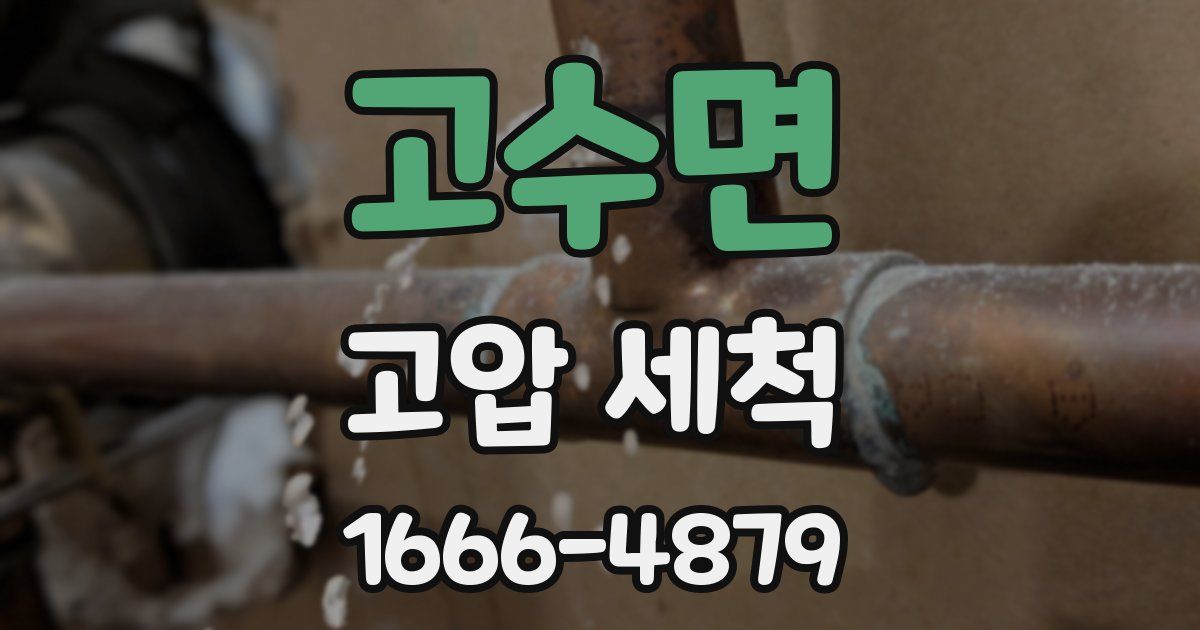 고수면 고압 세척
