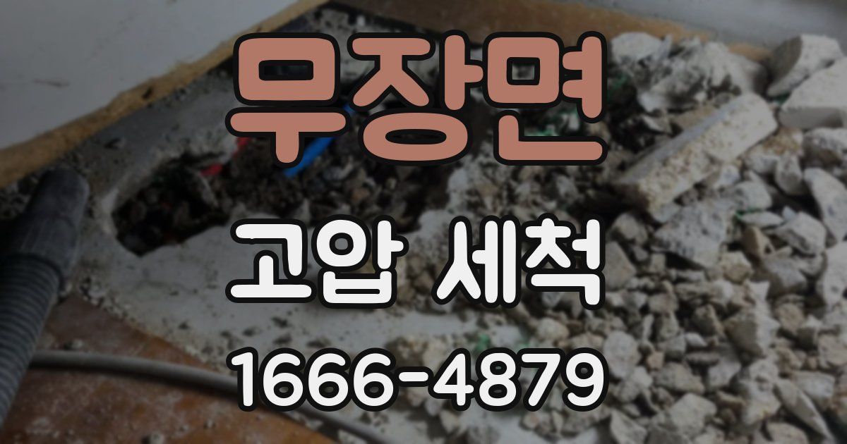 무장면 고압 세척