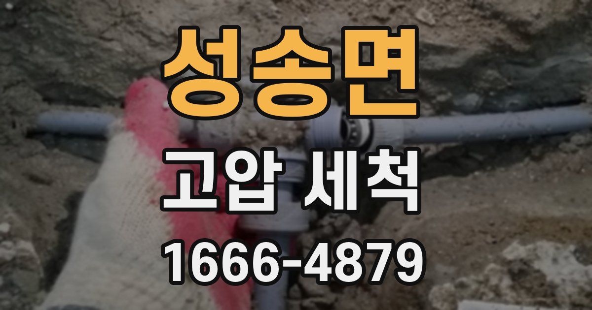 성송면 고압 세척