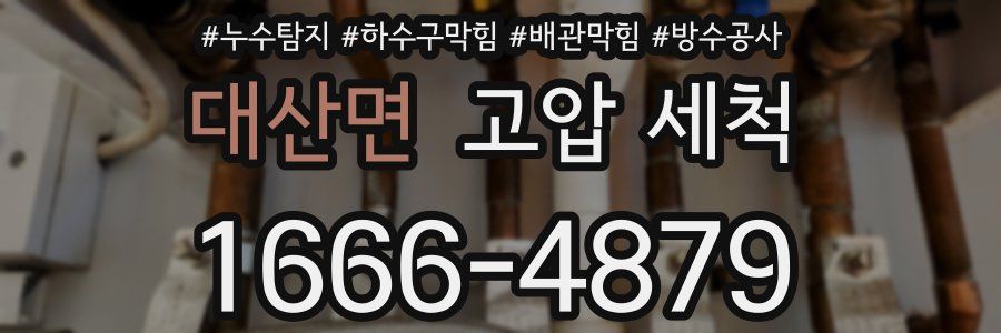 대산면 고압 세척