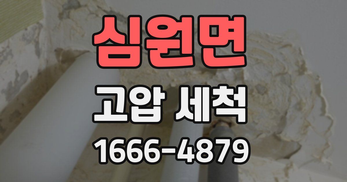심원면 고압 세척