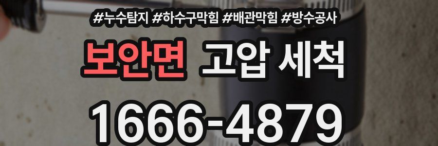 보안면 고압 세척