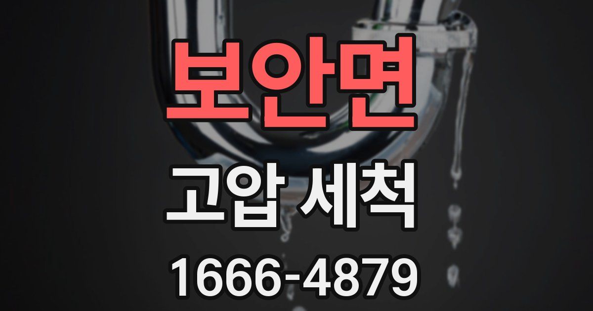 보안면 고압 세척