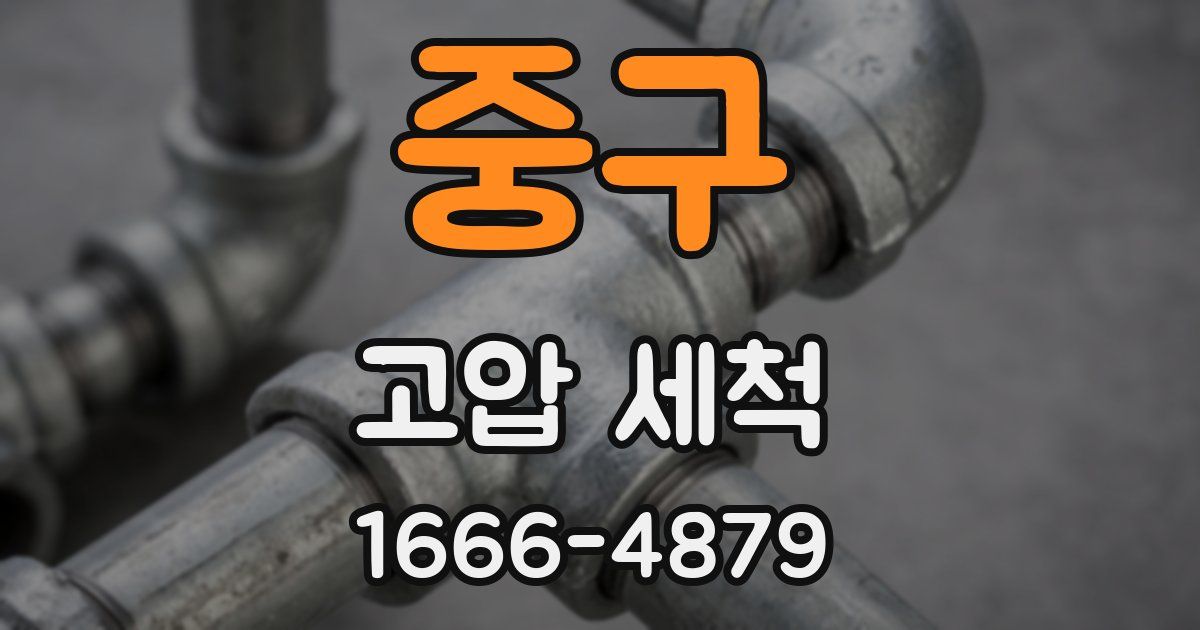 중구 고압 세척