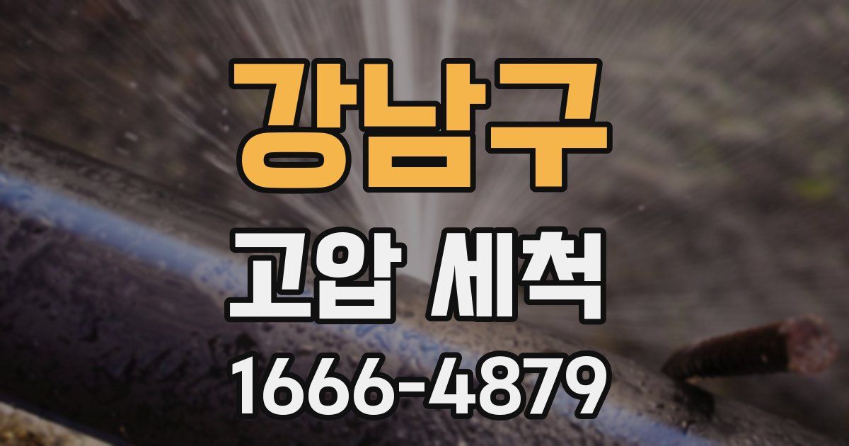 강남구 고압 세척