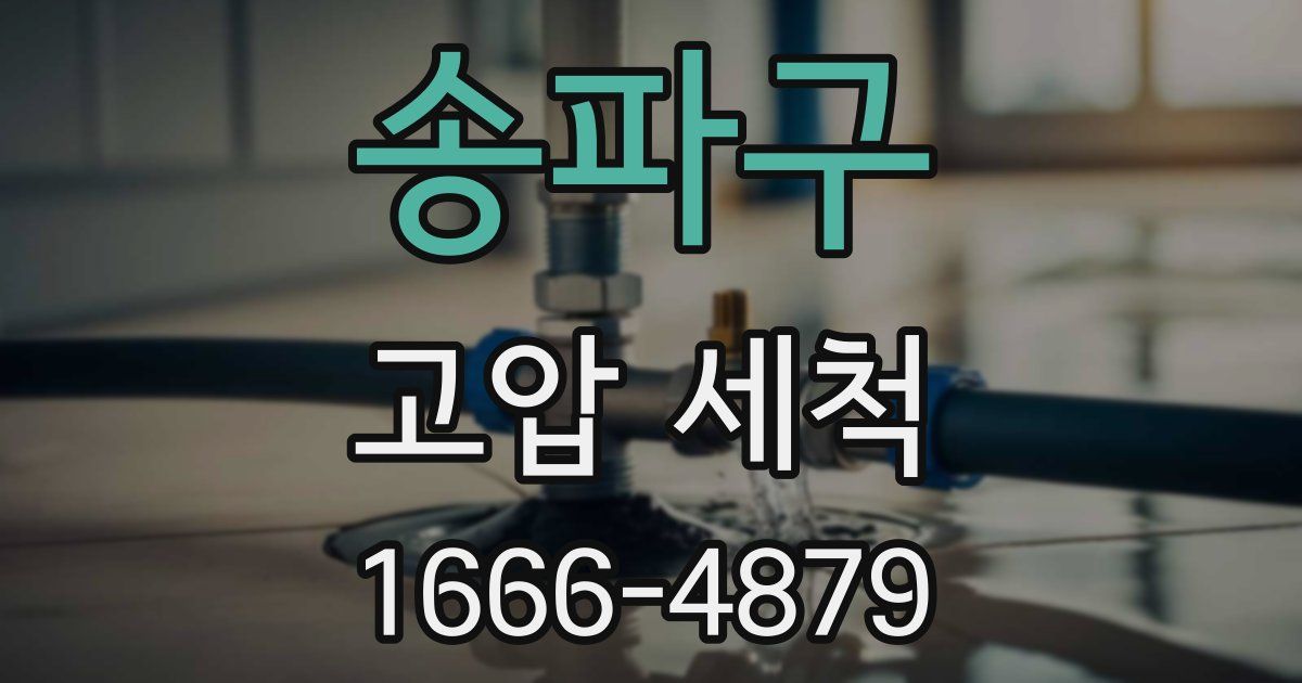송파구 고압 세척