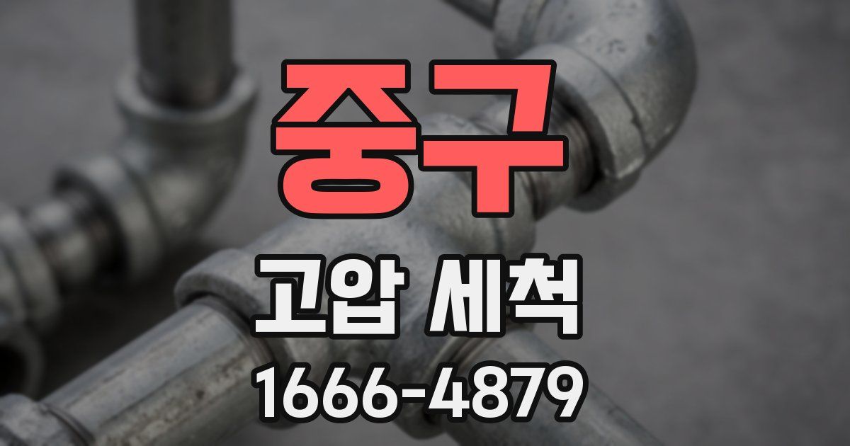 중구 고압 세척