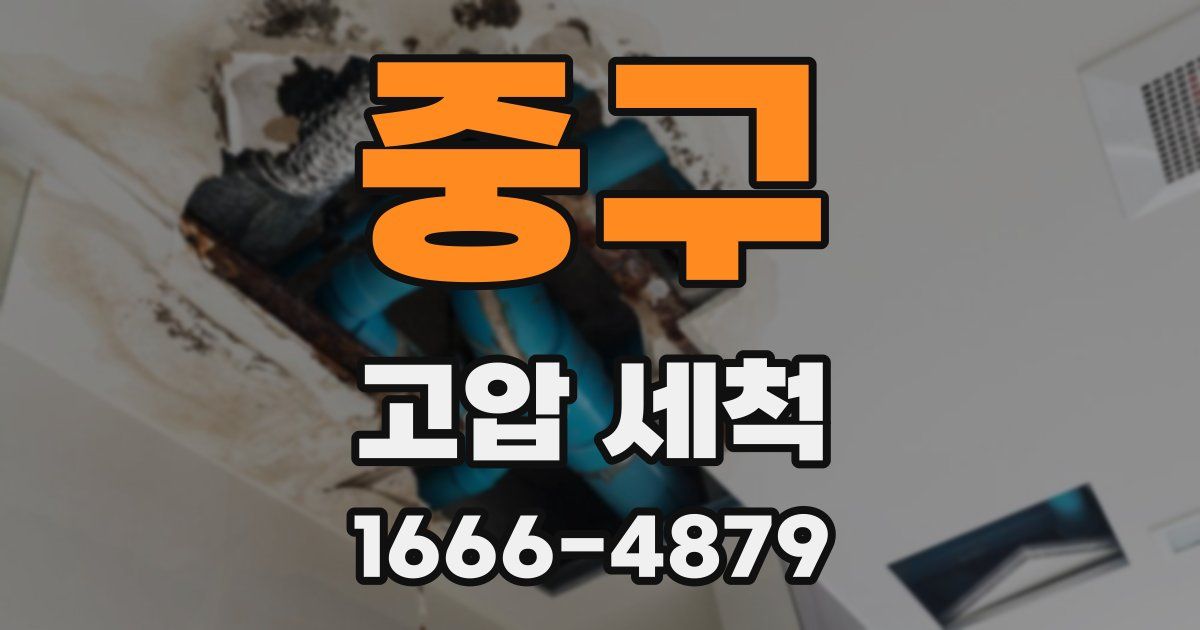 중구 고압 세척